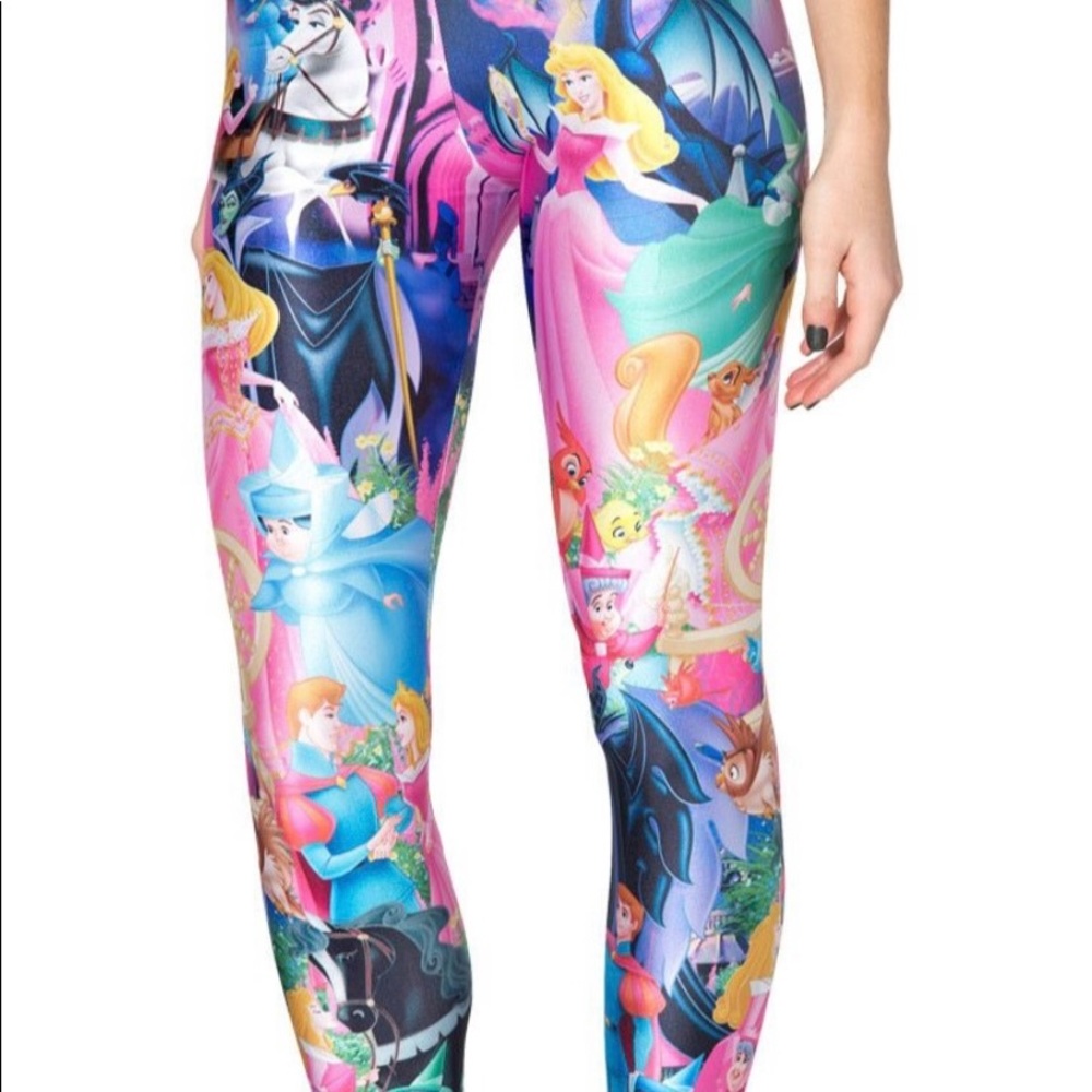 Multicolor Princess Print Women's Leggings